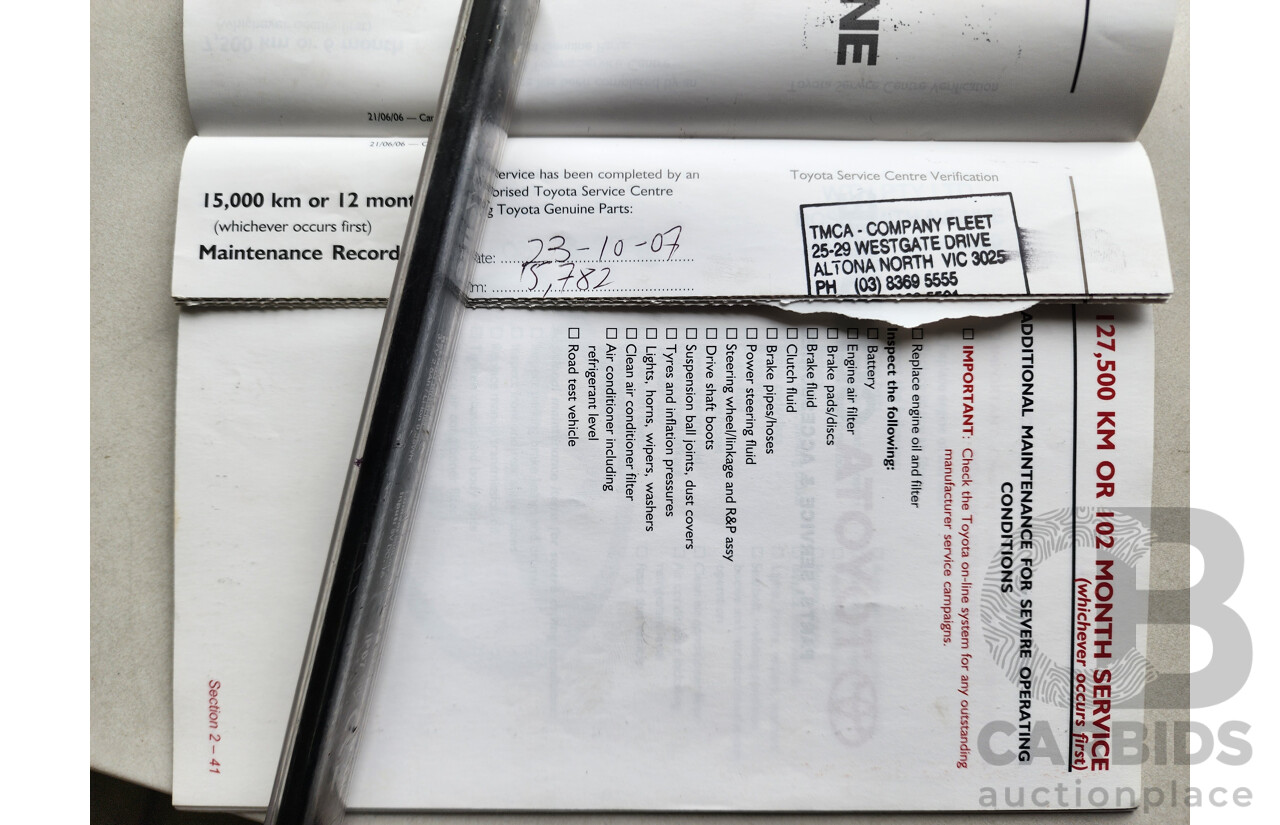 2/2007 Toyota Camry Sportivo ACV40R 4d Sedan Black 2.4L