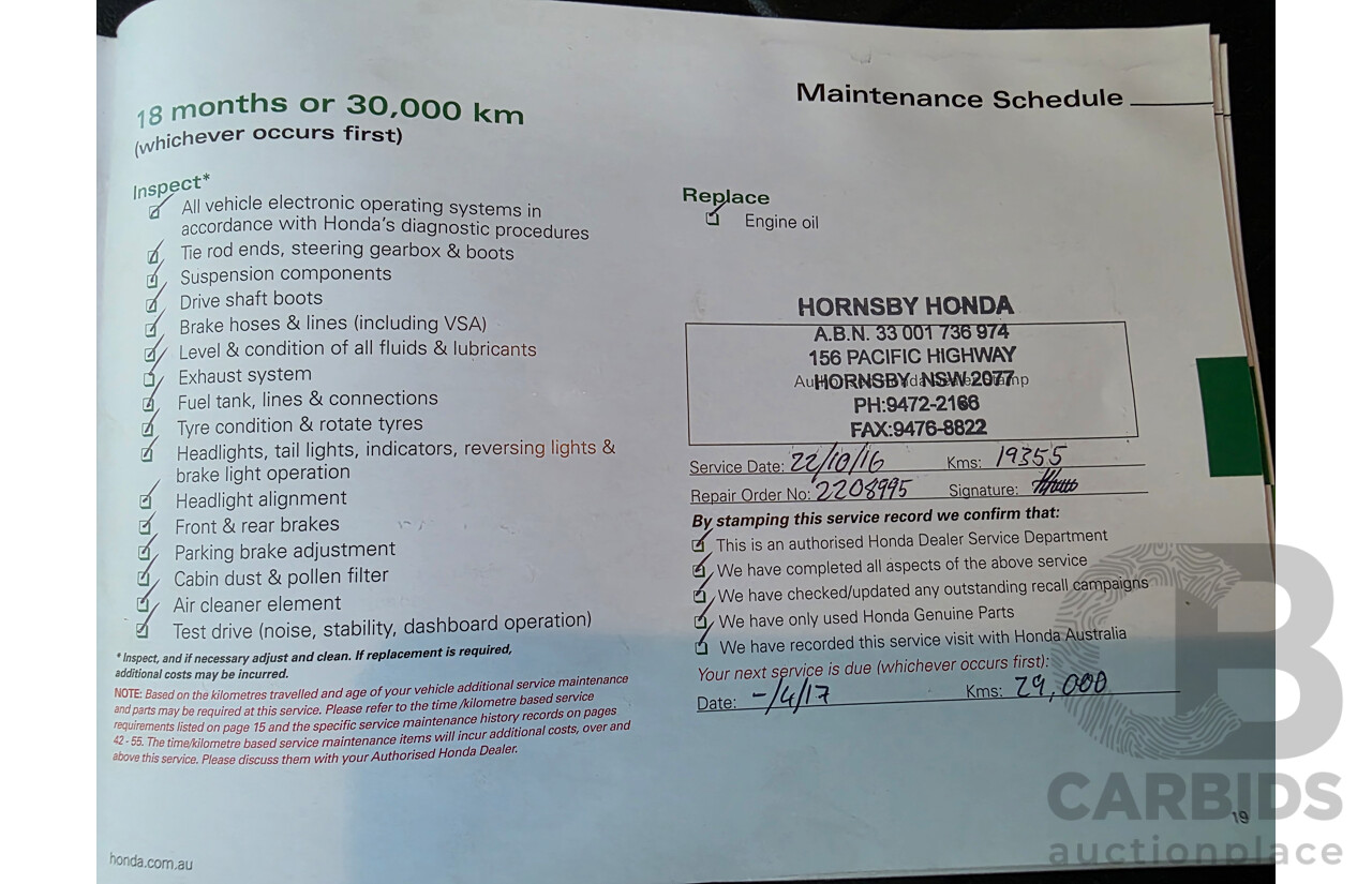 3/2015 Honda CR-V VTi-S (4x4) 30 SERIES 2 4d Wagon Grey 2.4L