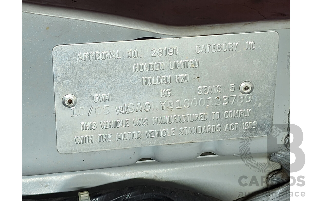 10/2005 Holden Cruze  YG 4d Wagon Silver 1.5L