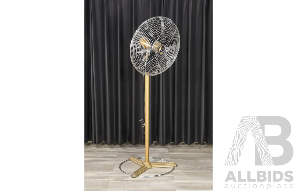 Vintage Industrial Floor Fan by Brinsmead