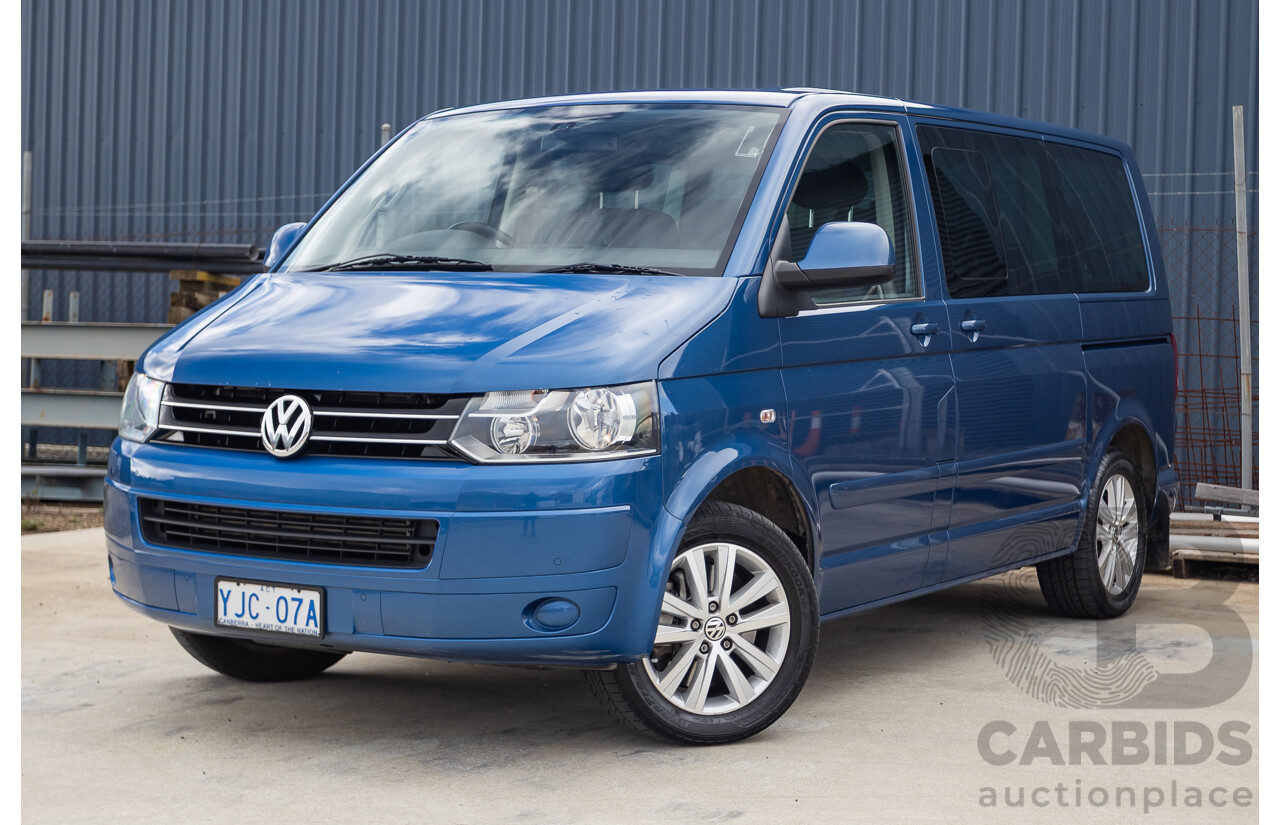 06/12 Volkswagen Multivan Comfortline TDI400 4 Motion (AWD) T5 MY12 4D Wagon Blue 2.0L - 7 Seater