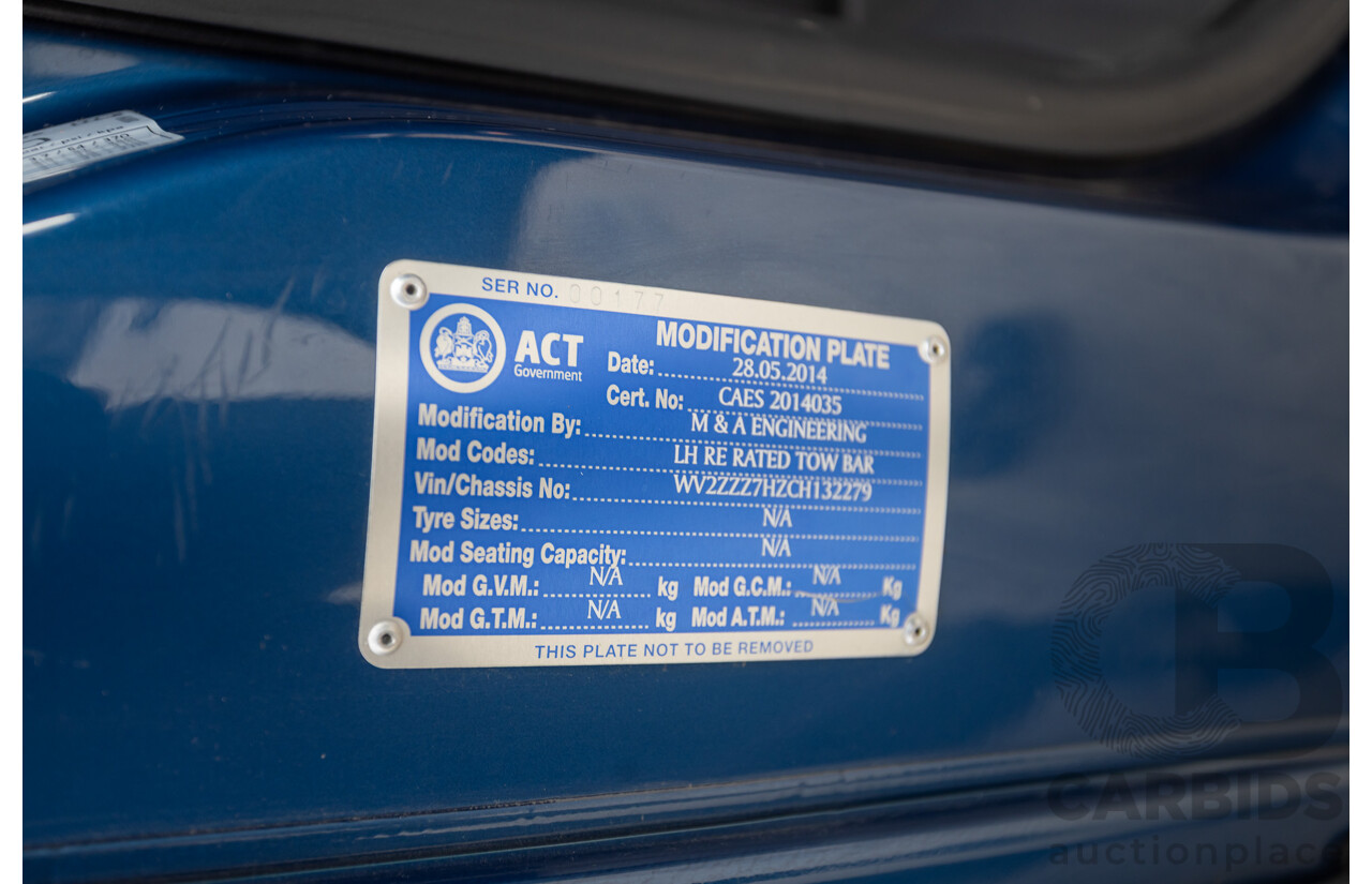 06/12 Volkswagen Multivan Comfortline TDI400 4 Motion (AWD) T5 MY12 4D Wagon Blue 2.0L - 7 Seater