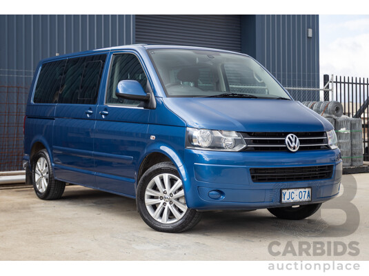 06/12 Volkswagen Multivan Comfortline TDI400 4 Motion (AWD) T5 MY12 4D Wagon Blue 2.0L - 7 Seater