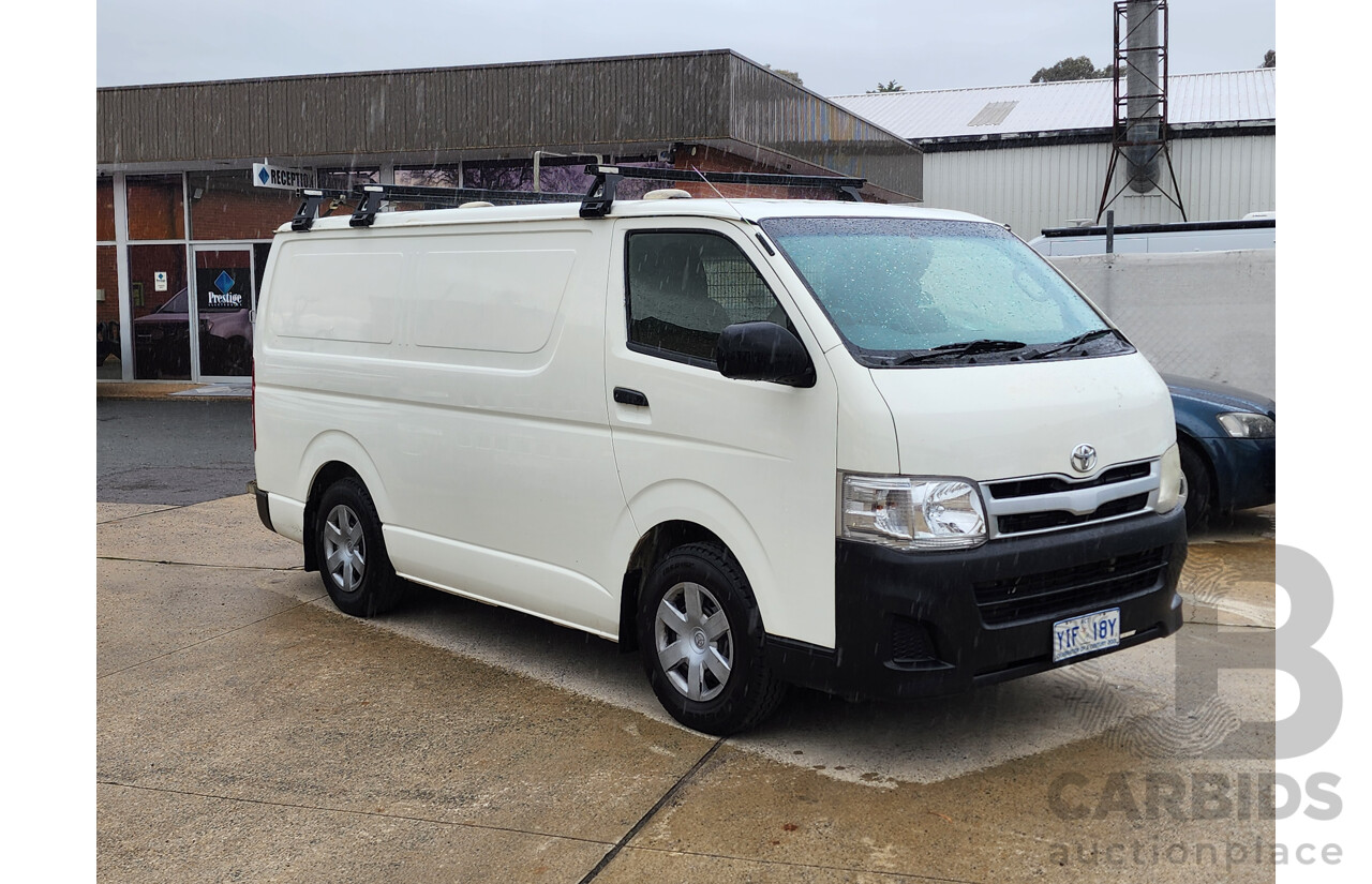 3/2012 Toyota Hiace LWB KDH201R MY12 UPGRADE 4d Van White 3.0L