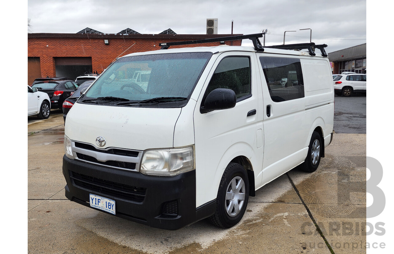 3/2012 Toyota Hiace LWB KDH201R MY12 UPGRADE 4d Van White 3.0L
