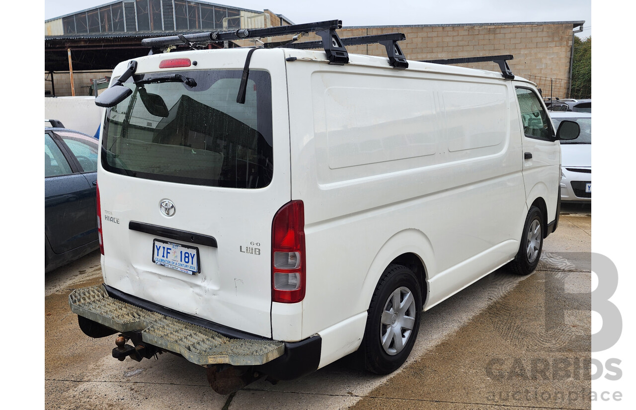 3/2012 Toyota Hiace LWB KDH201R MY12 UPGRADE 4d Van White 3.0L