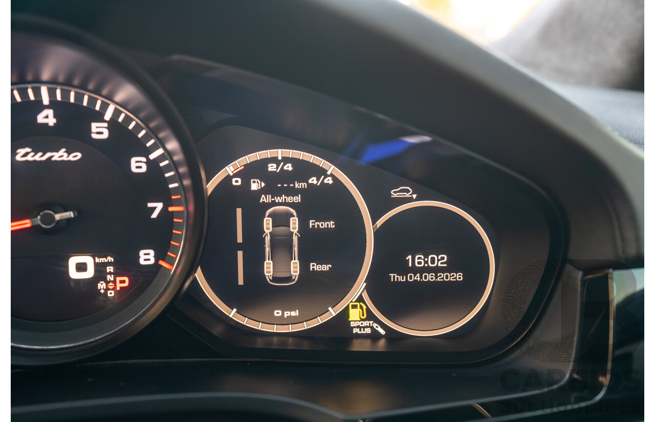 08/2018 Porsche Cayenne Turbo (AWD) 9YA MY19 4d Wagon Jet Black Metallic Twin Turbo V8 4.0L