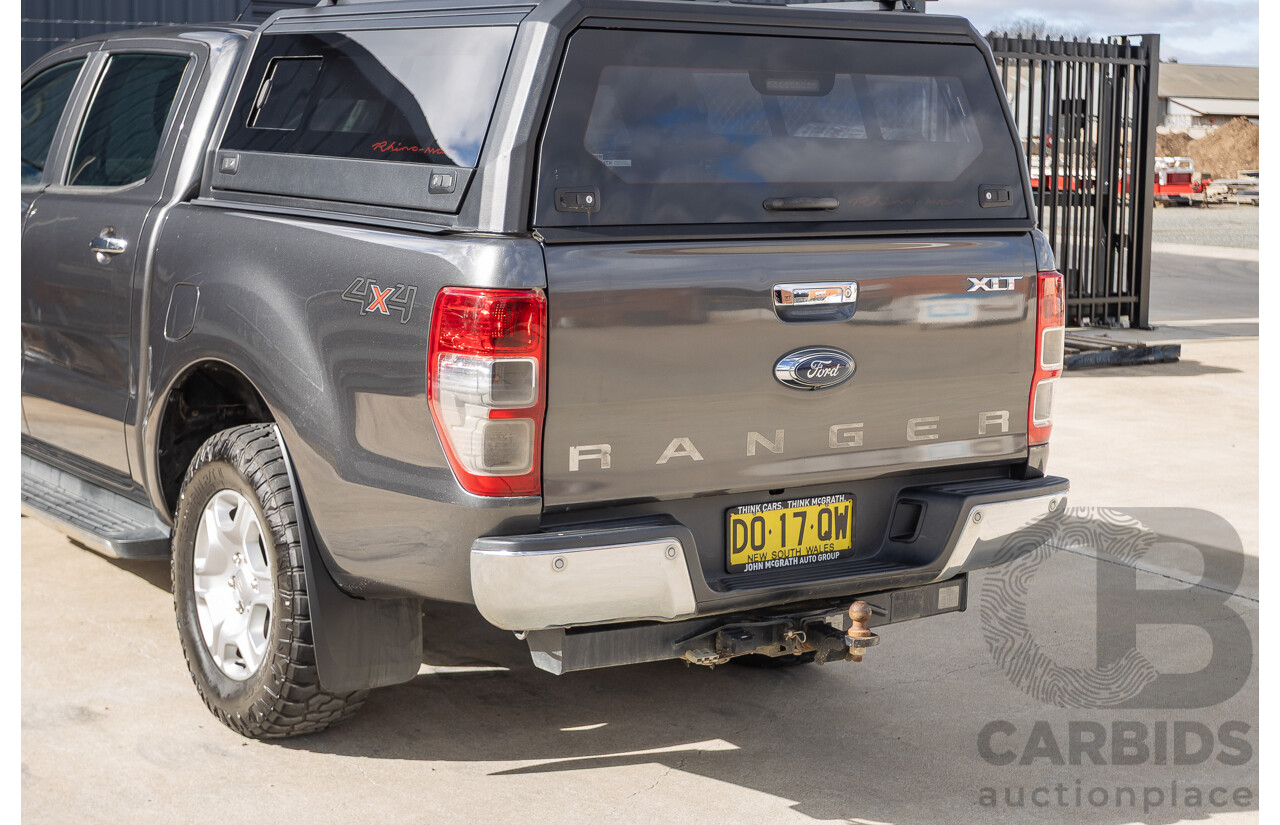 02/2018 Ford Ranger XLT 3.2 (4x4) PX MKII MY18 Dual Cab Pick Up Grey Turbo Diesel 3.2L