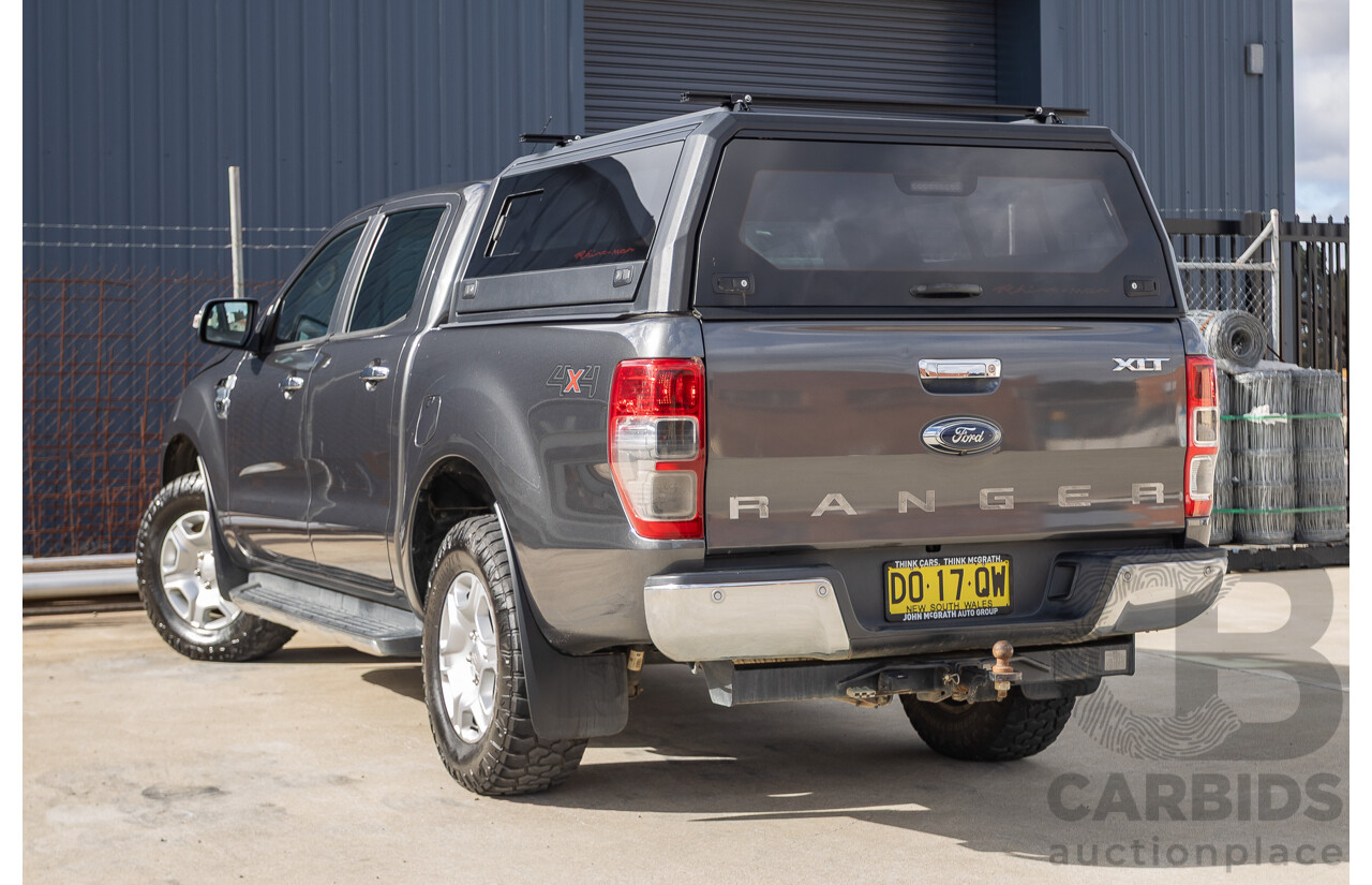 02/2018 Ford Ranger XLT 3.2 (4x4) PX MKII MY18 Dual Cab Pick Up Grey Turbo Diesel 3.2L