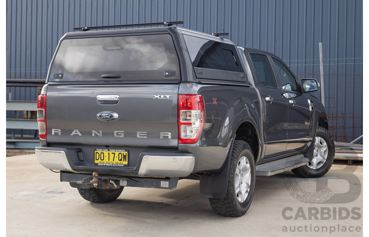02/2018 Ford Ranger XLT 3.2 (4x4) PX MKII MY18 Dual Cab Pick Up Grey Turbo Diesel 3.2L