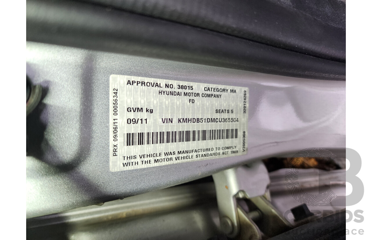 9/2011 Hyundai i30 SX FD MY11 5d Hatchback Silver 1.6L
