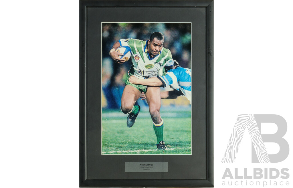 1661131 · Framed Photo Print of Canberra Raiders Noa Nandruku
