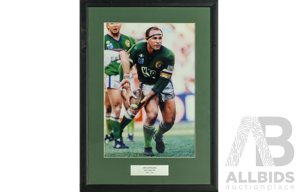 1661167 · Framed Photo Print of Canberra Raiders Gary Coyne