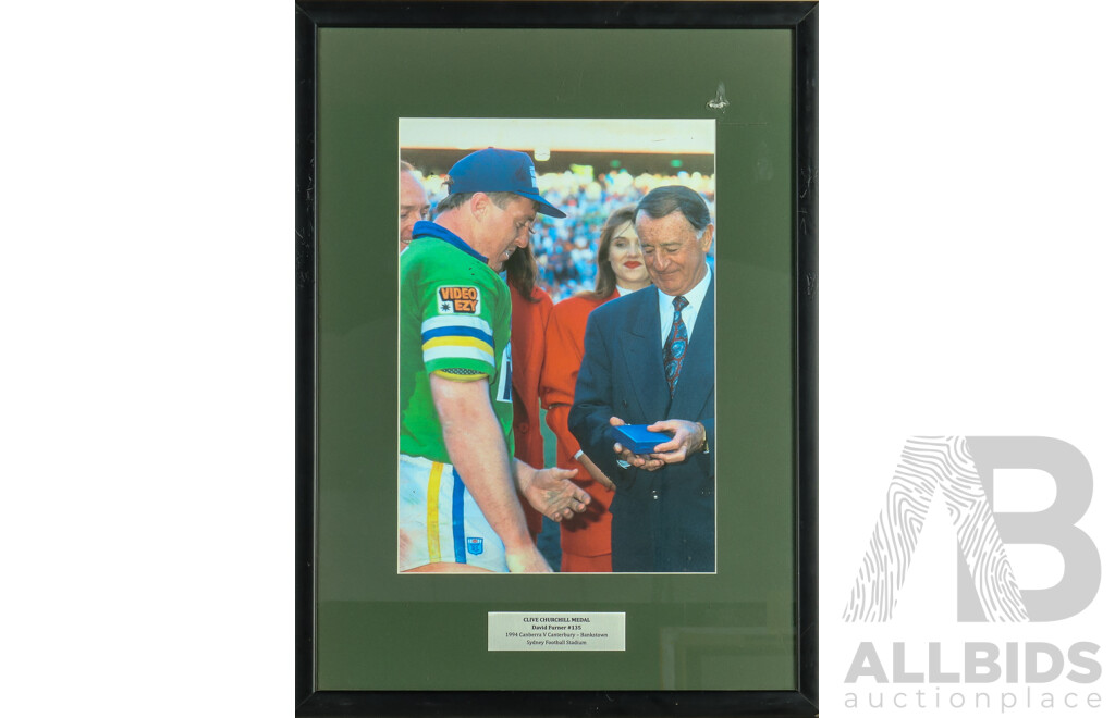 1661126 · Framed Photo Print of Canberra Raiders David Furner
