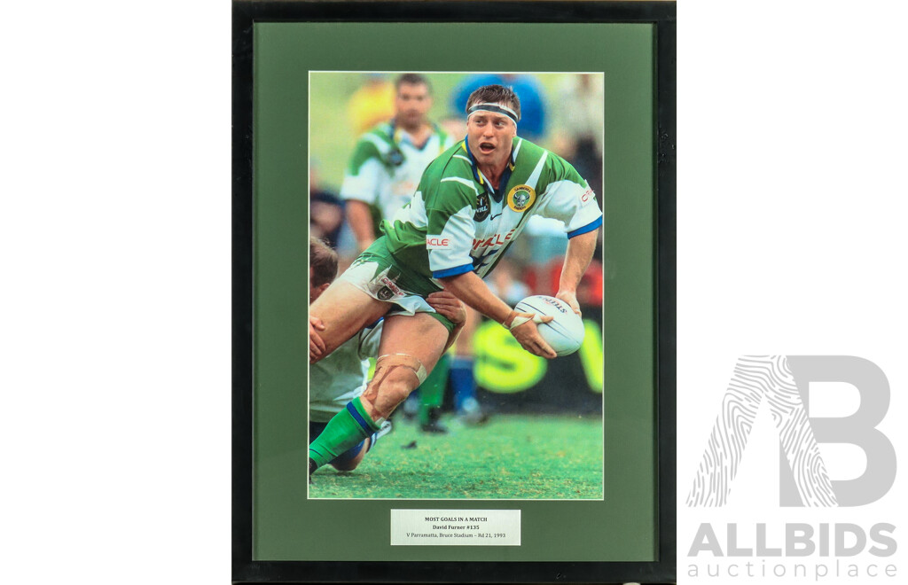 1661141 · Framed Photo Print of Canberra Raiders David Furner