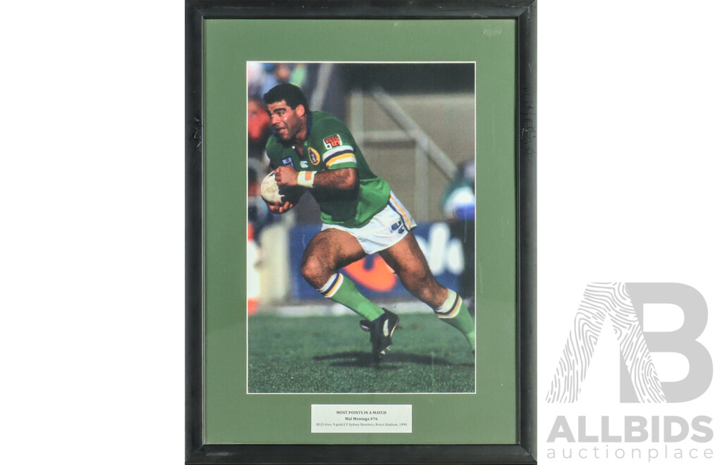 1661151 · Framed Photo Print of Canberra Raiders Mal Meninga