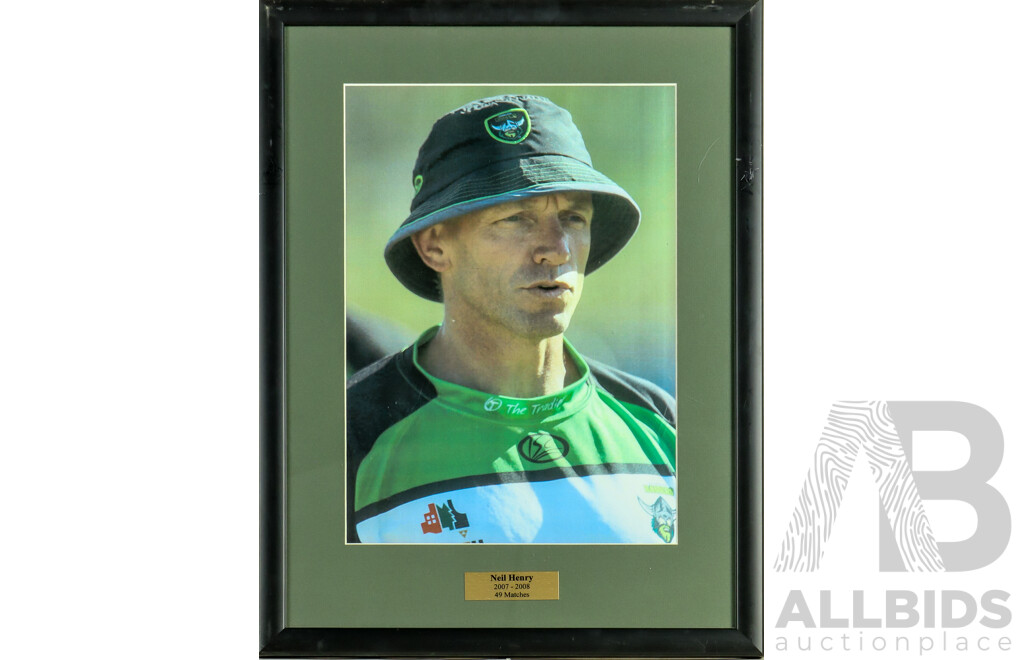 1661161 · Framed Photo Print of Canberra Raiders Neil Henry