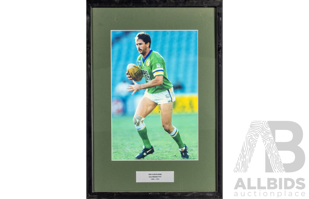 Collection of Ten Framed Photo Print of Canberra Raiders Players
