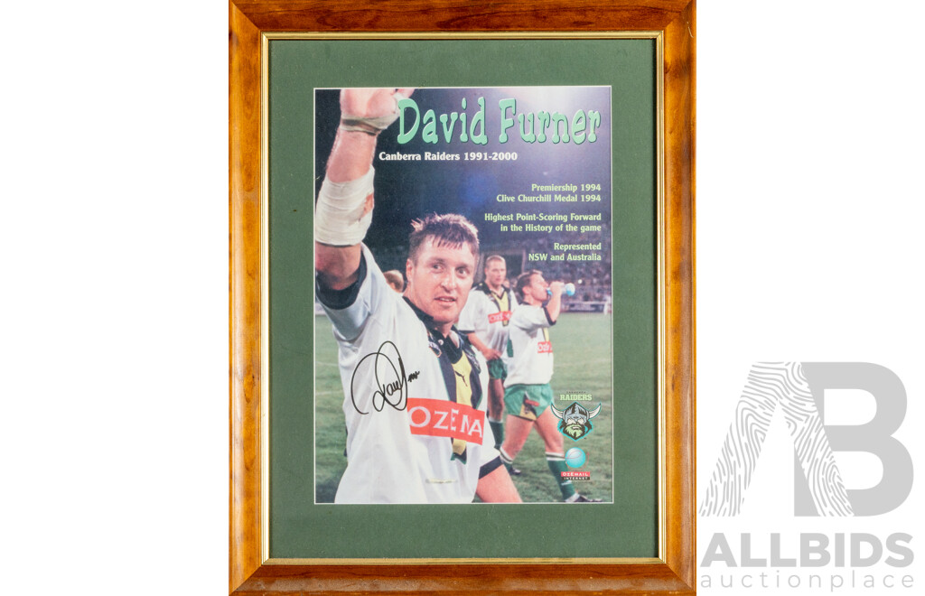 Collection of Ten Framed Photo Print of Canberra Raiders Players