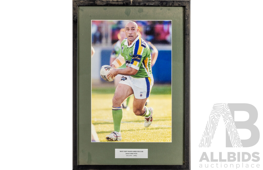 Collection of Ten Framed Photo Print of Canberra Raiders Players