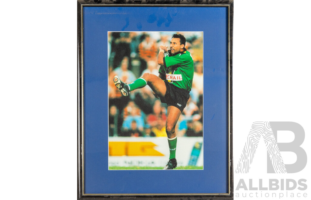 Collection of Thirteen Framed Photo Print of Canberra Raiders Players