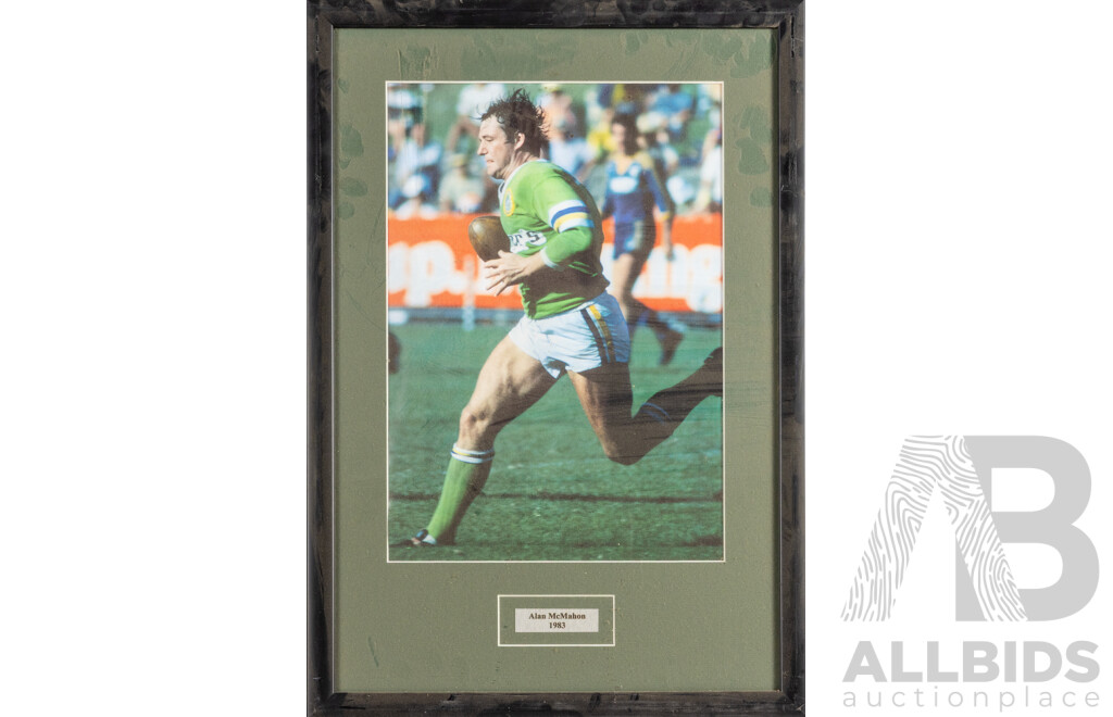 Collection of Thirteen Framed Photo Print of Canberra Raiders Players