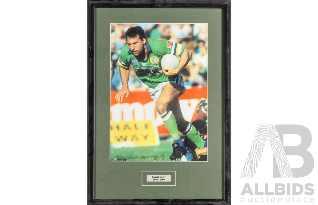Collection of Thirteen Framed Photo Print of Canberra Raiders Players