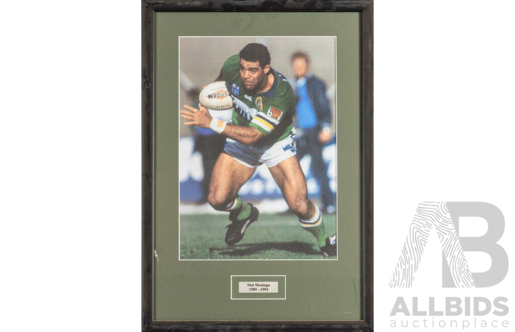 Collection of Thirteen Framed Photo Print of Canberra Raiders Players