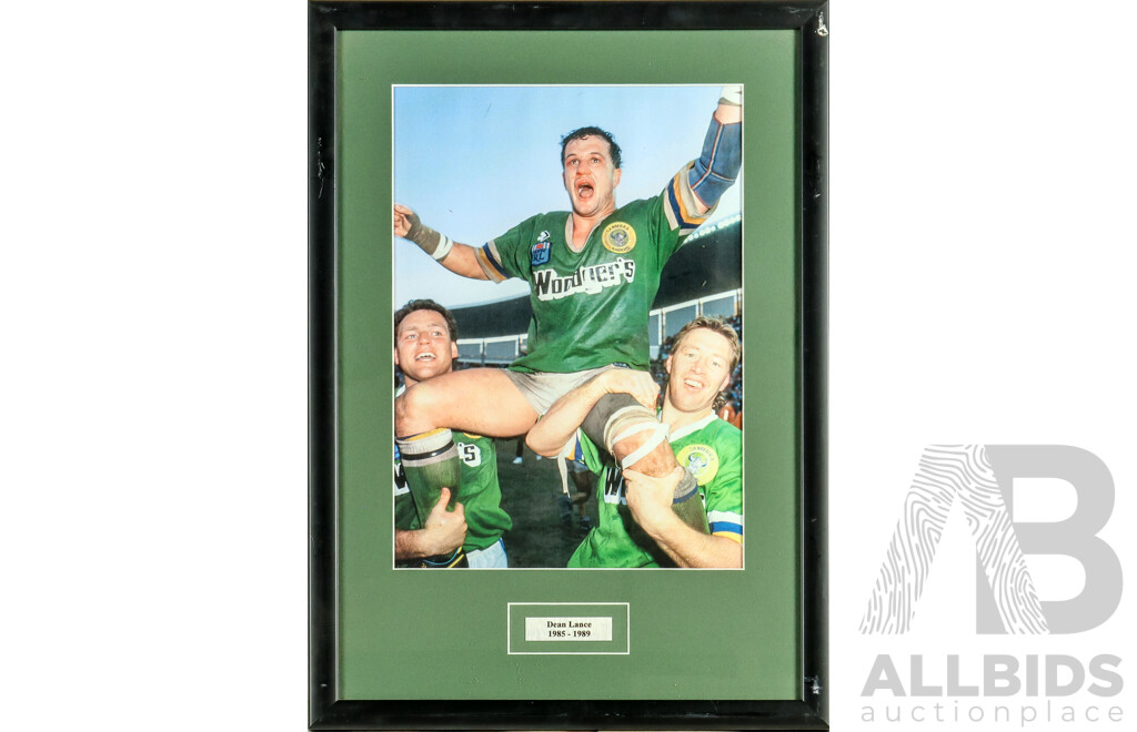 1661138 · Framed Photo Print of Canberra Raiders Dean Lance