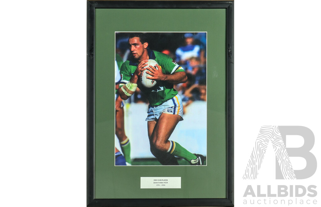 1661163 · Framed Photo Print of Canberra Raiders Jason Croker