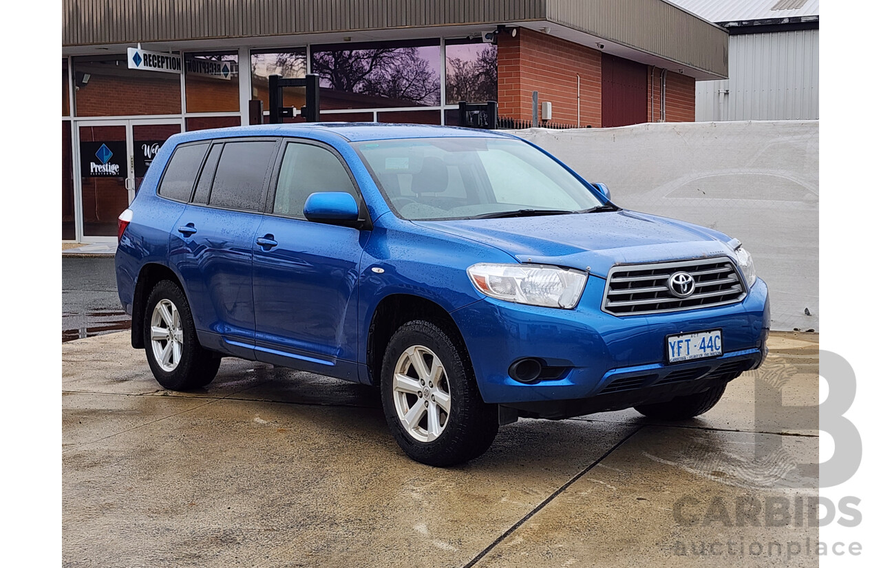 3/2009 Toyota Kluger KX-R (fwd) 7 SEAT GSU40R 4d Wagon Blue 3.5L
