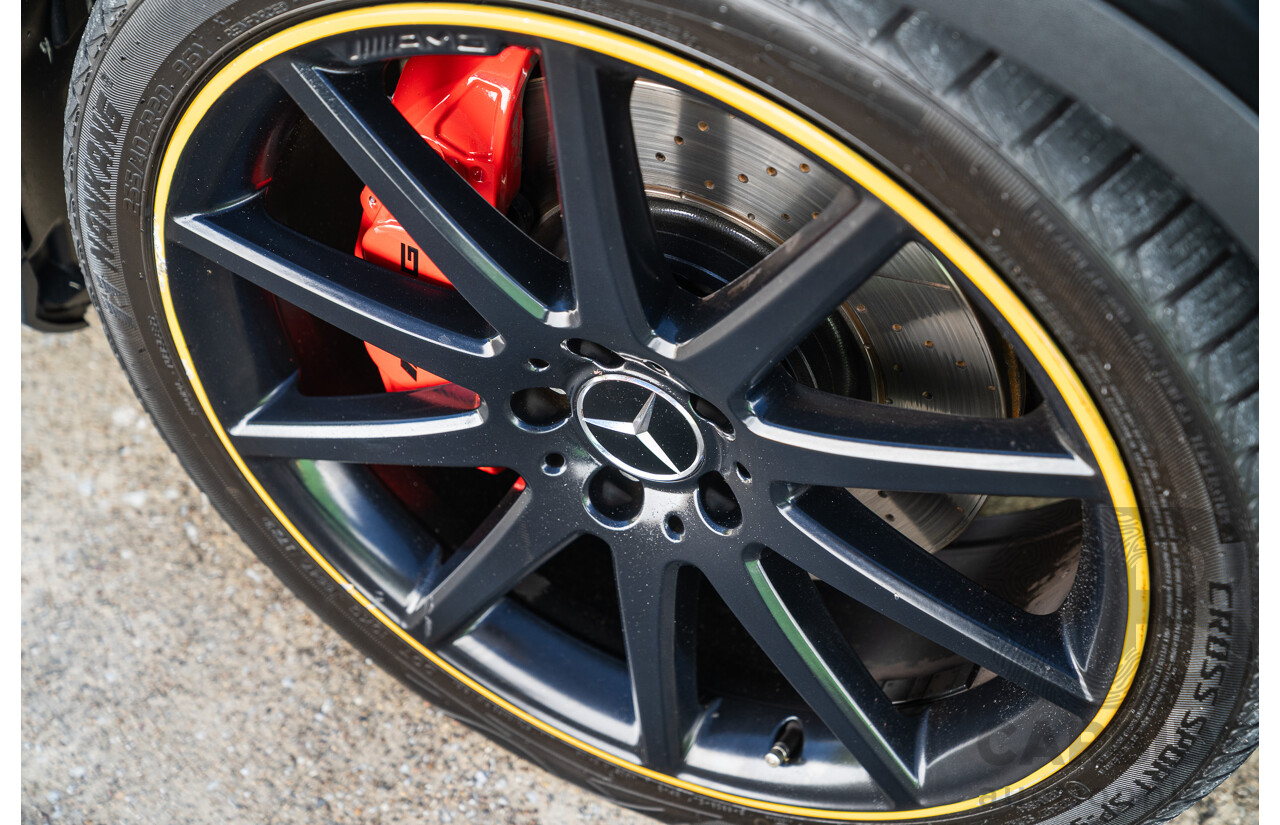 12/2017 Mercedes Benz GLA45 AMG Yellow Night Edition 4matic (AWD) X156 MY18 4d Wagon Cosmos Black Metallic Turbo 2.0L