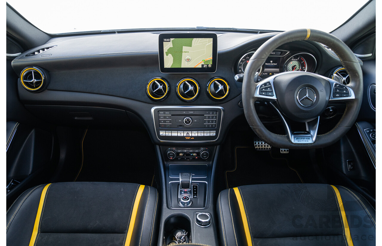 12/2017 Mercedes Benz GLA45 AMG Yellow Night Edition 4matic (AWD) X156 MY18 4d Wagon Cosmos Black Metallic Turbo 2.0L