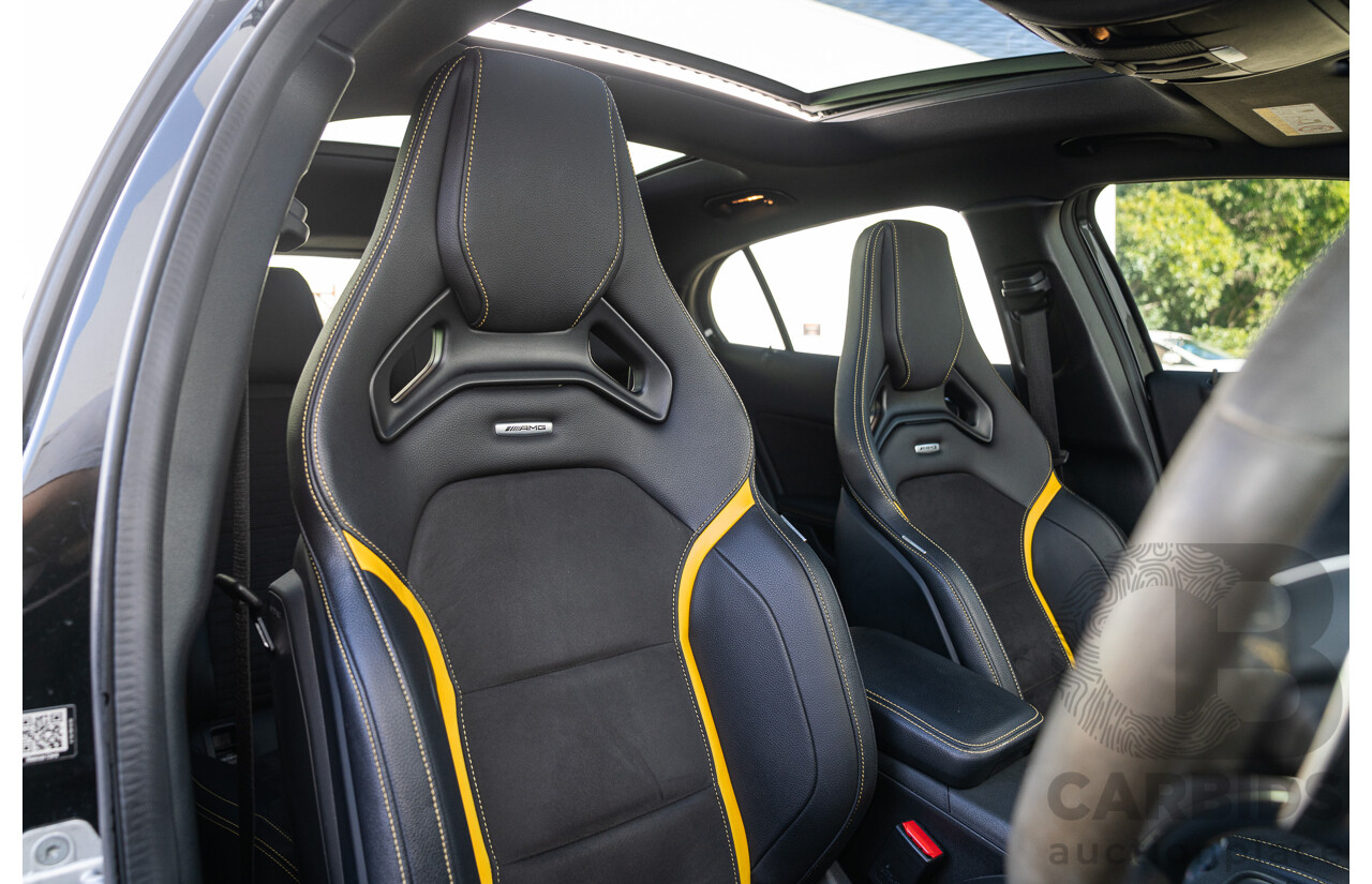 12/2017 Mercedes Benz GLA45 AMG Yellow Night Edition 4matic (AWD) X156 MY18 4d Wagon Cosmos Black Metallic Turbo 2.0L
