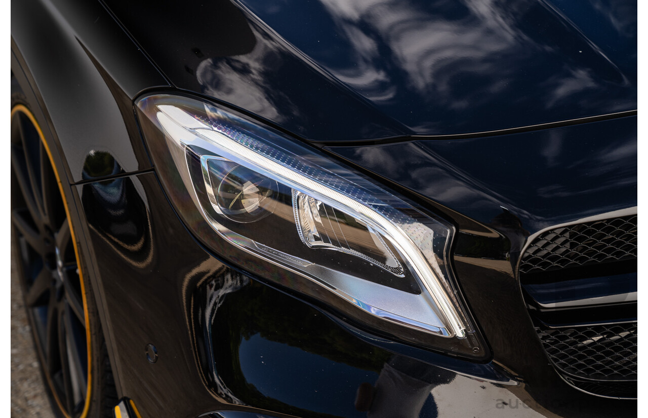 12/2017 Mercedes Benz GLA45 AMG Yellow Night Edition 4matic (AWD) X156 MY18 4d Wagon Cosmos Black Metallic Turbo 2.0L