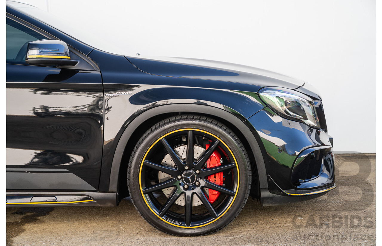12/2017 Mercedes Benz GLA45 AMG Yellow Night Edition 4matic (AWD) X156 MY18 4d Wagon Cosmos Black Metallic Turbo 2.0L