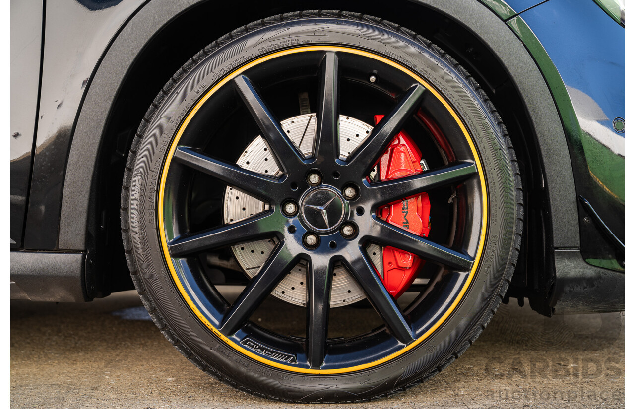 12/2017 Mercedes Benz GLA45 AMG Yellow Night Edition 4matic (AWD) X156 MY18 4d Wagon Cosmos Black Metallic Turbo 2.0L
