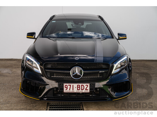 1661471 · 12/2017 Mercedes Benz GLA45 AMG Yellow Night Edition 4matic (AWD) X156 MY18 4d Wagon Cosmos Black Metallic Turbo 2.0L