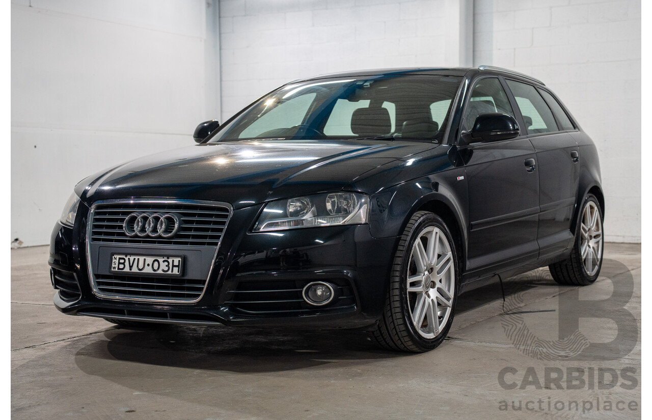 7/2010 Audi A3 Sportback 1.8 TFSI Ambition 8P MY10 5d Hatchback Phantom Black Turbo 1.8L