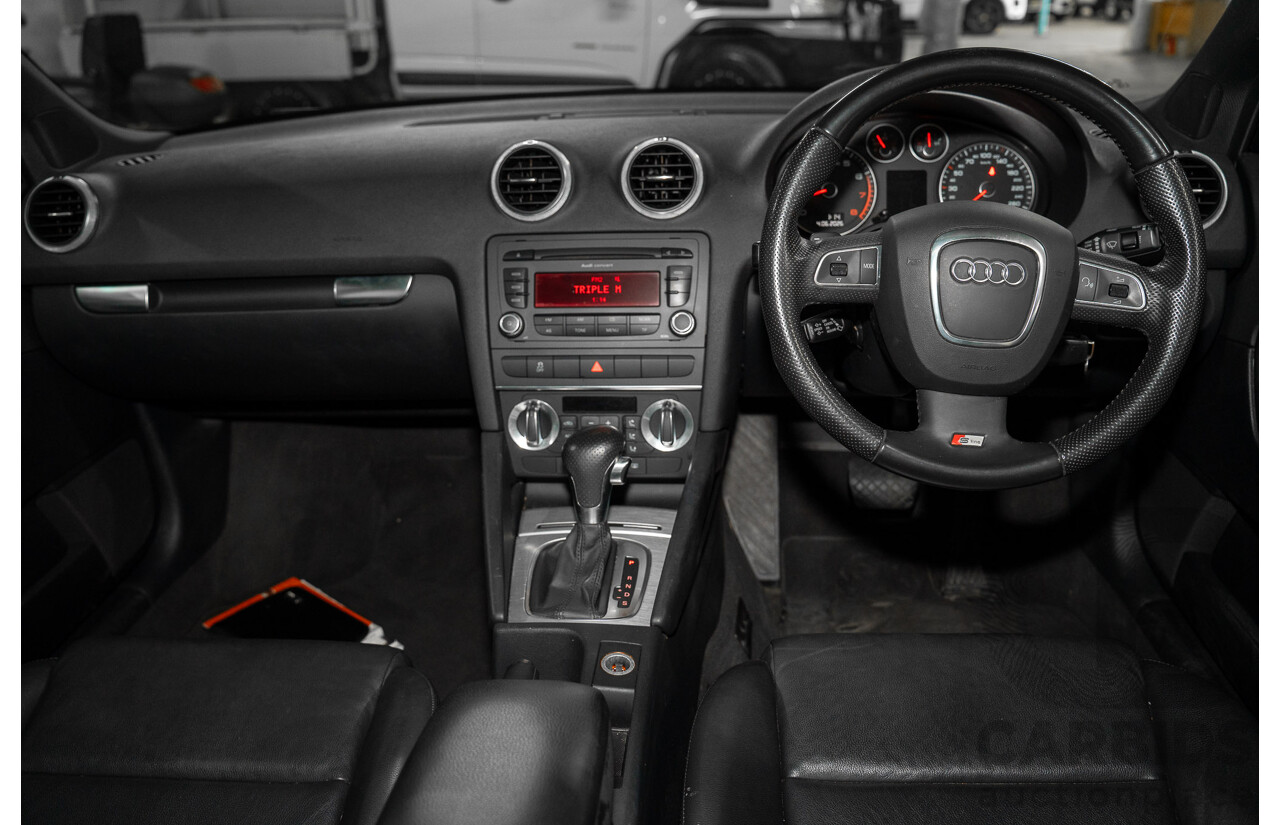 7/2010 Audi A3 Sportback 1.8 TFSI Ambition 8P MY10 5d Hatchback Phantom Black Turbo 1.8L