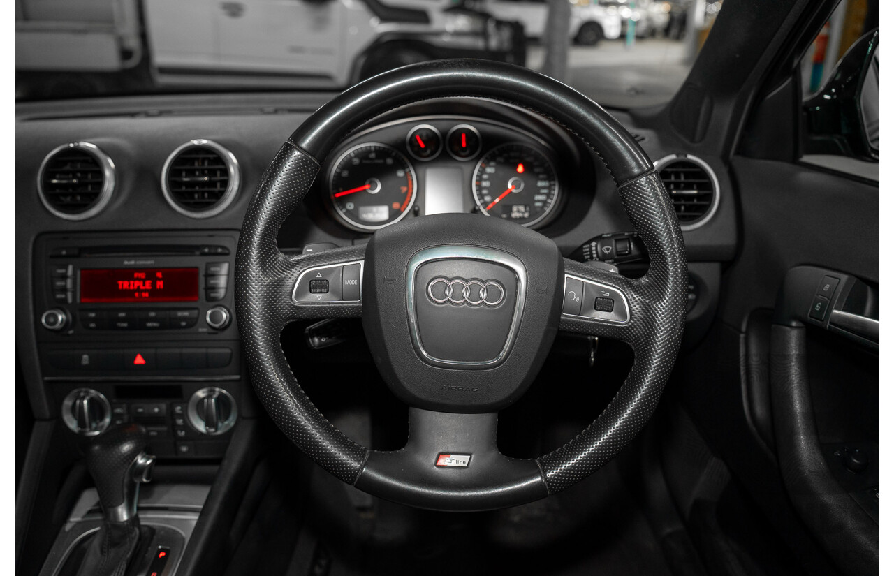 7/2010 Audi A3 Sportback 1.8 TFSI Ambition 8P MY10 5d Hatchback Phantom Black Turbo 1.8L