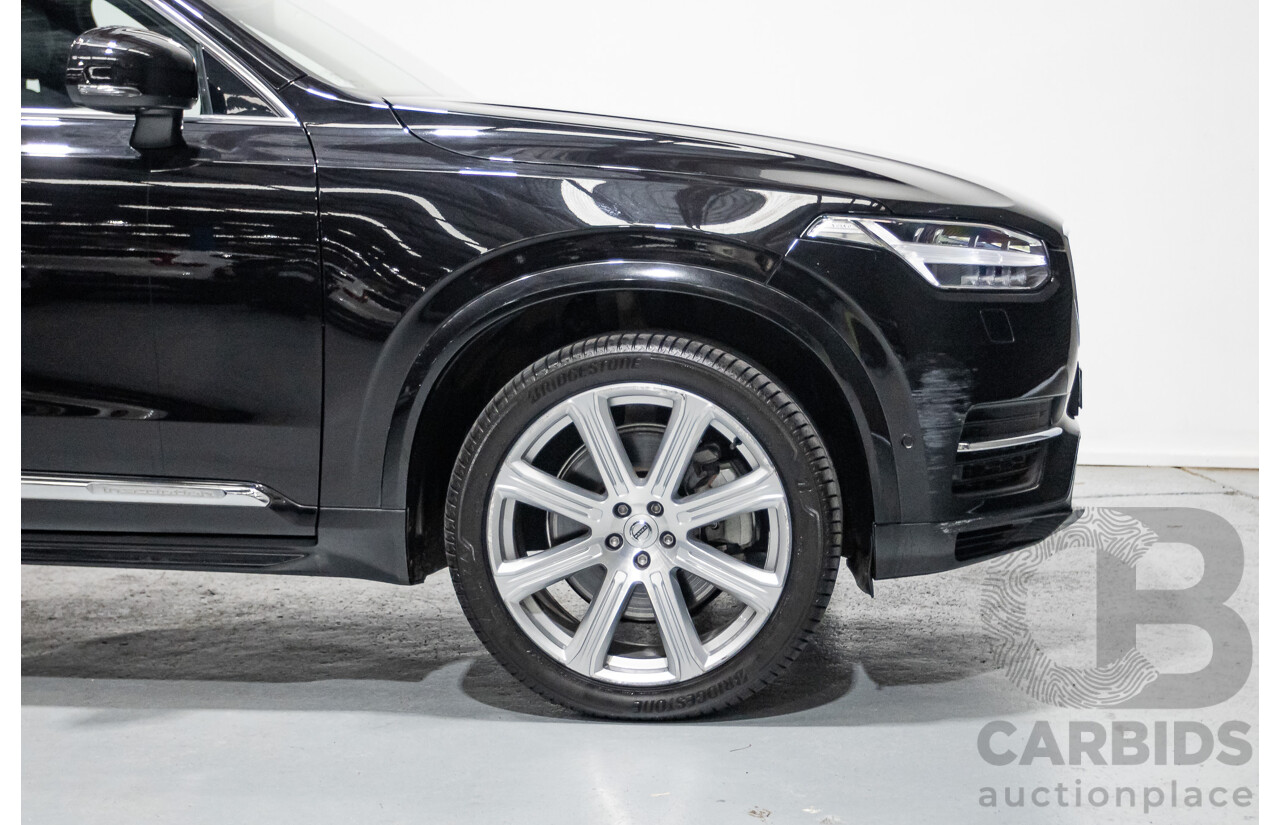 11/2018 Volvo XC90 T8 Inscription (AWD) 256 MY19 4d Wagon Onyx Black Metallic Turbo & Supercharged Plug-In Hybrid 2.0L - 7 Seater