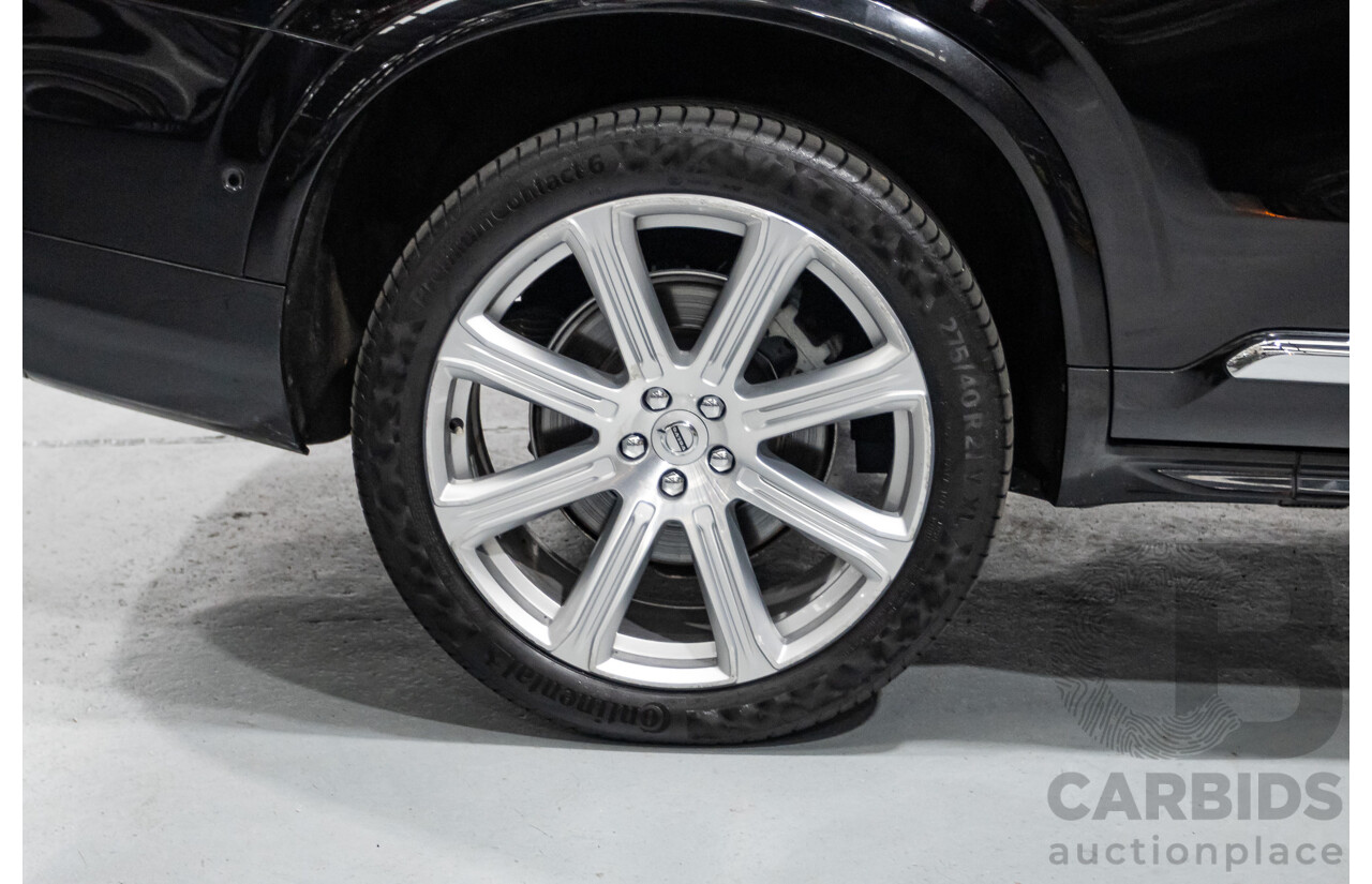 11/2018 Volvo XC90 T8 Inscription (AWD) 256 MY19 4d Wagon Onyx Black Metallic Turbo & Supercharged Plug-In Hybrid 2.0L - 7 Seater