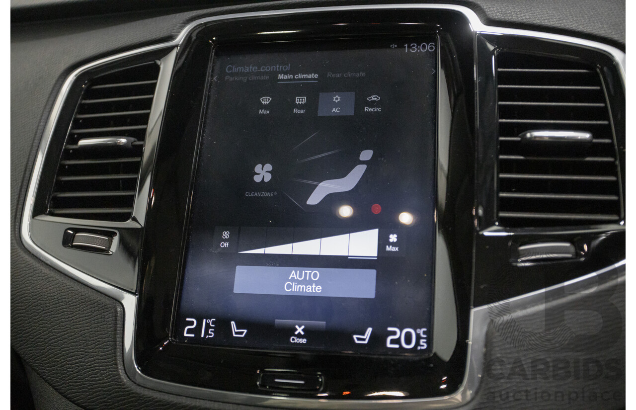 11/2018 Volvo XC90 T8 Inscription (AWD) 256 MY19 4d Wagon Onyx Black Metallic Turbo & Supercharged Plug-In Hybrid 2.0L - 7 Seater