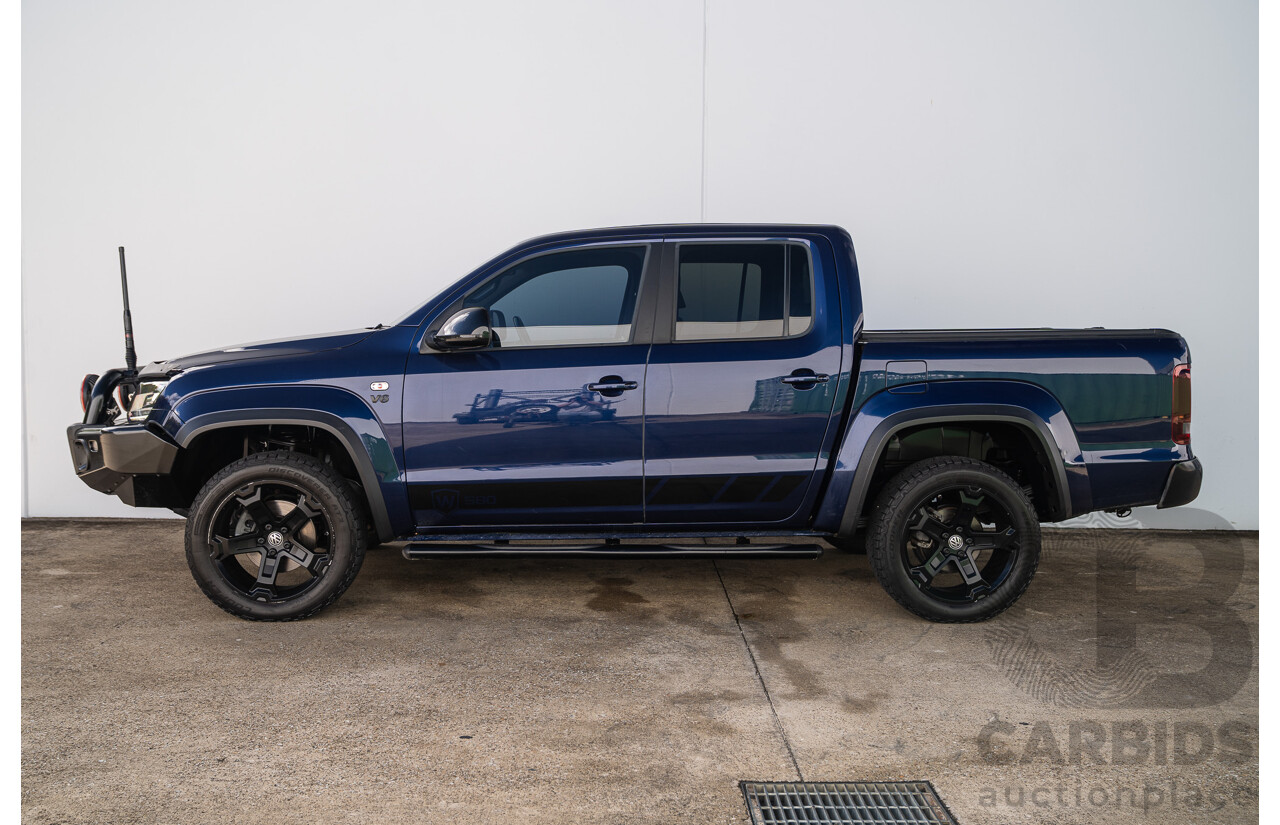 10/2021 Volkswagen Amarok TDI580 W580 Walkinshaw (4x4) 2H MY21 4d Dual Cab Utility Atlantic Blue Turbo Diesel V6 3.0L