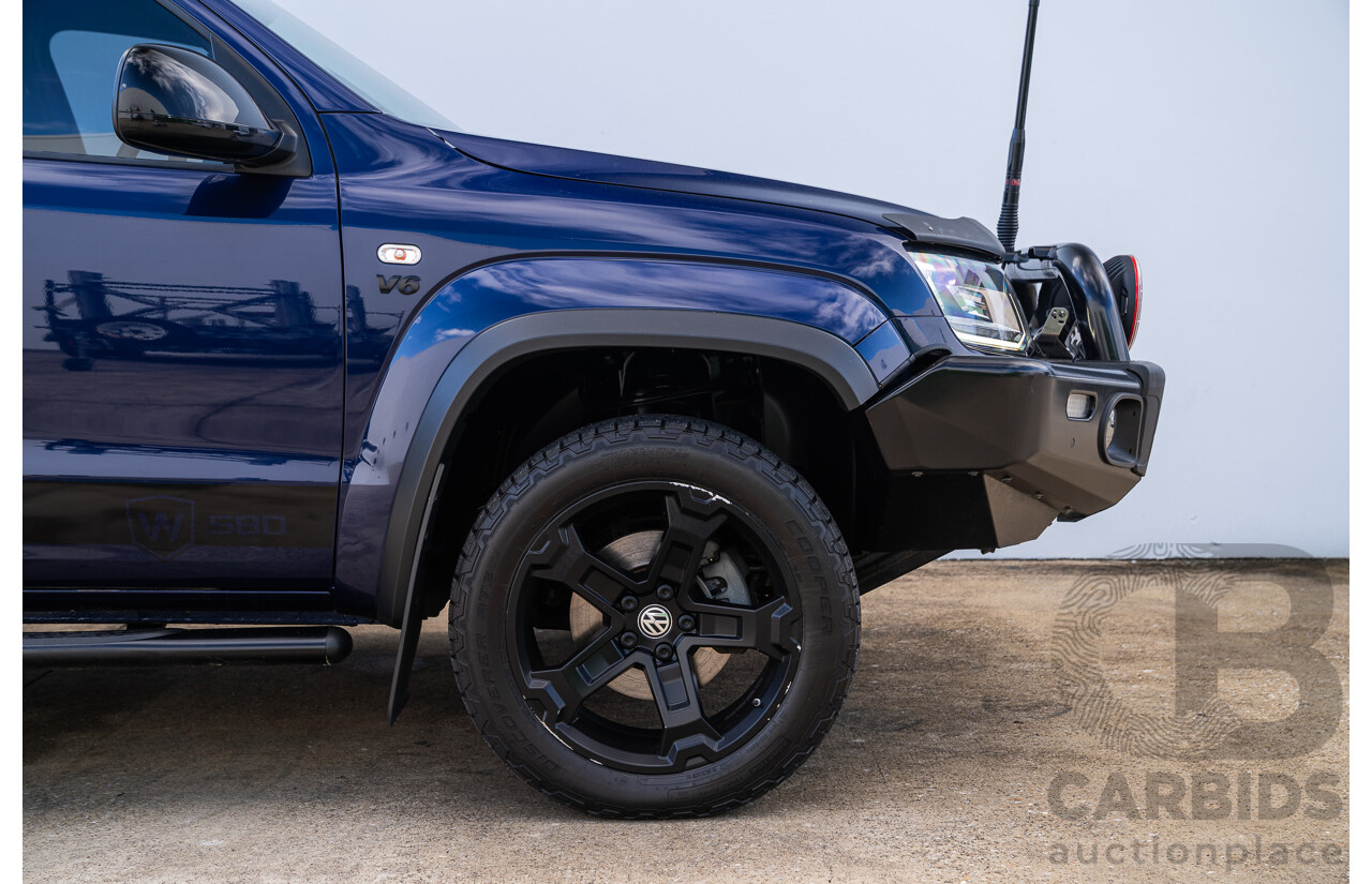 10/2021 Volkswagen Amarok TDI580 W580 Walkinshaw (4x4) 2H MY21 4d Dual Cab Utility Atlantic Blue Turbo Diesel V6 3.0L