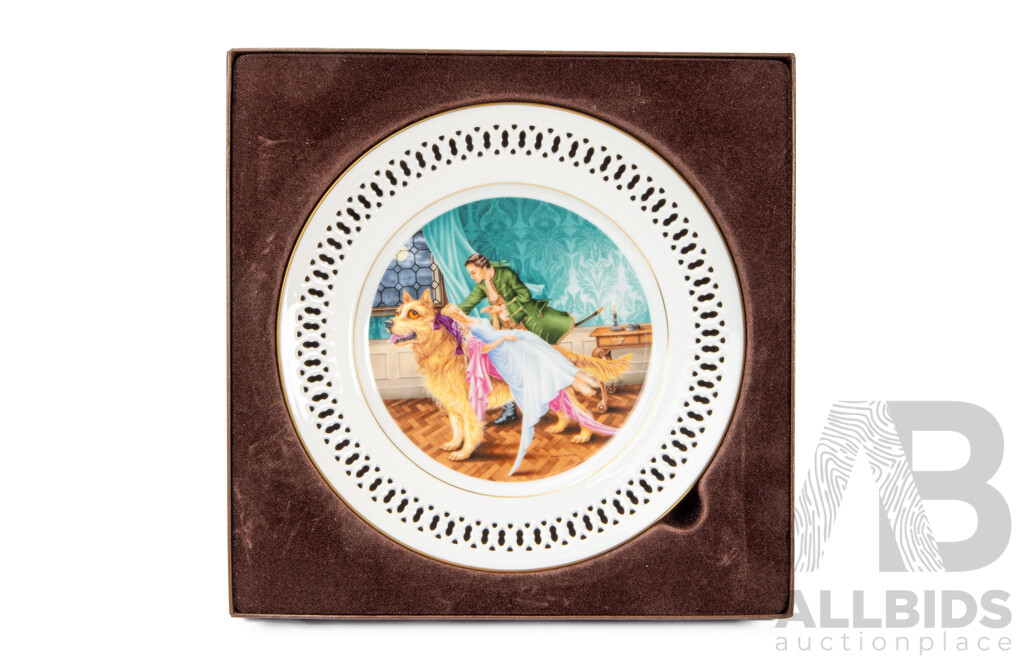 Collection of Five Boxed Hans Christian Andersen Cabinet Plates by Bing & Grondahl
