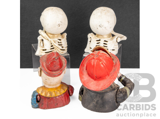 Collection of Four Reproduction Cast Iron Money Boxes (4)