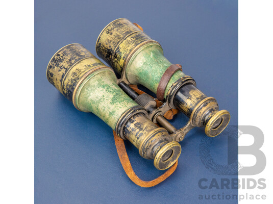 Pair of Vintage Military Field Binoculars by Ross of London