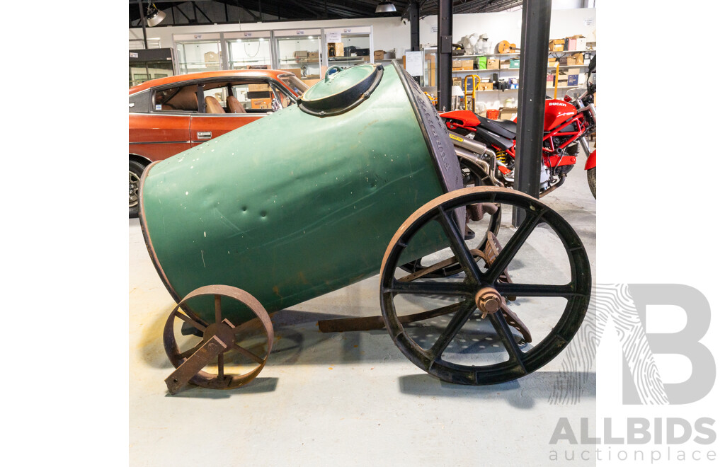 Vintage Furphy Water Cart with Cast Iron Ends, Circa 1920